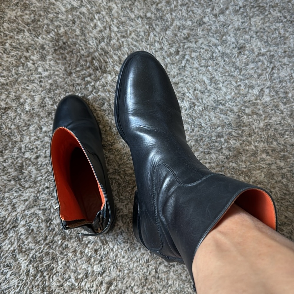 Authentic Chloe MadeinItaly Black Leather Back Zip ClassicAnkle Boot Bootie S39 - Picture 13 of 14
